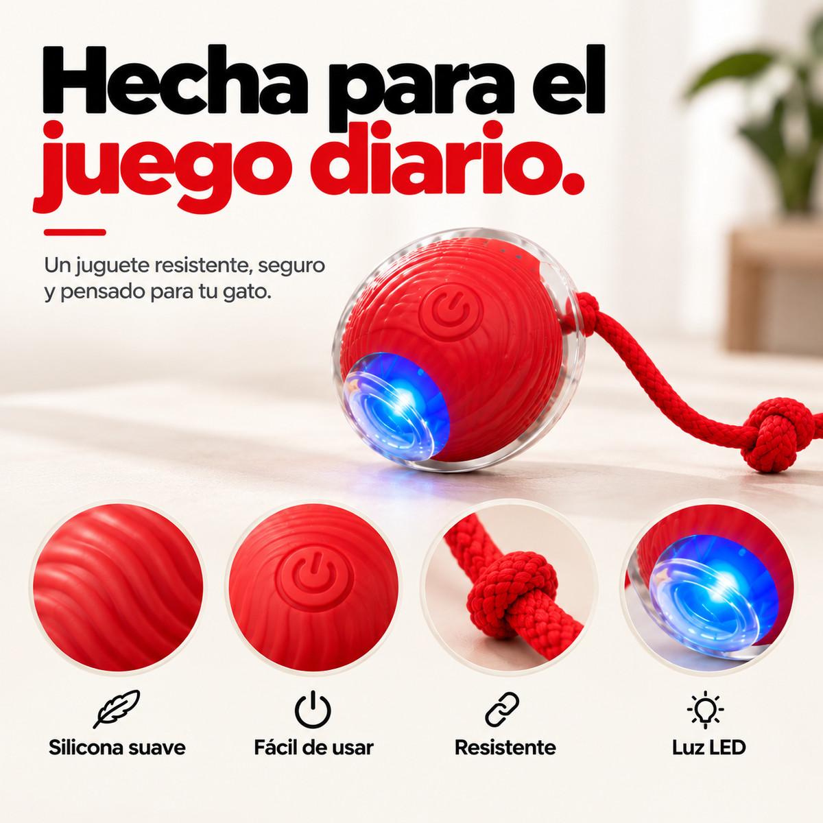 Pelota Interactiva para tu gato